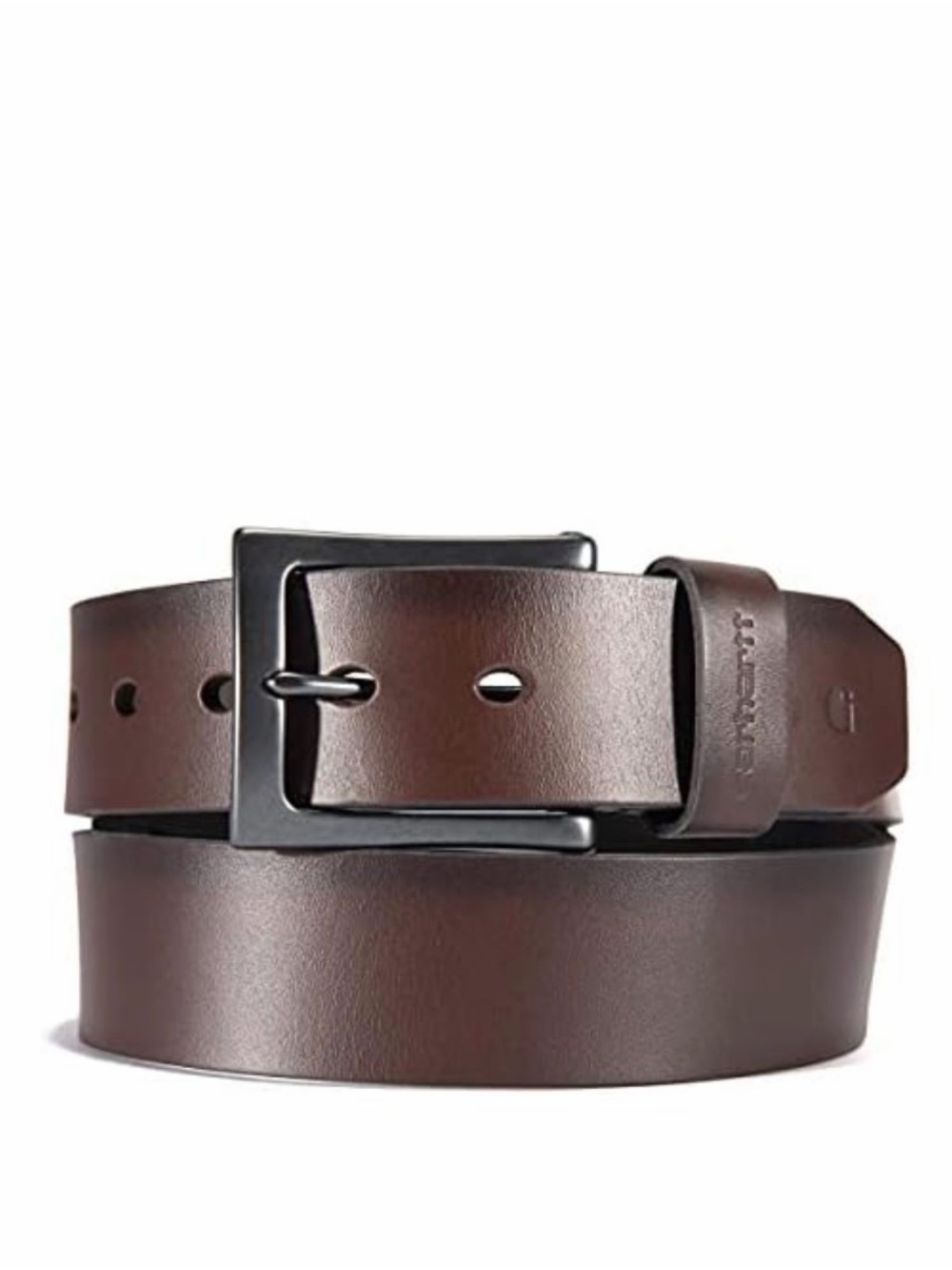 Carhartt Brown Leather Belt with Dark Metal Buckle